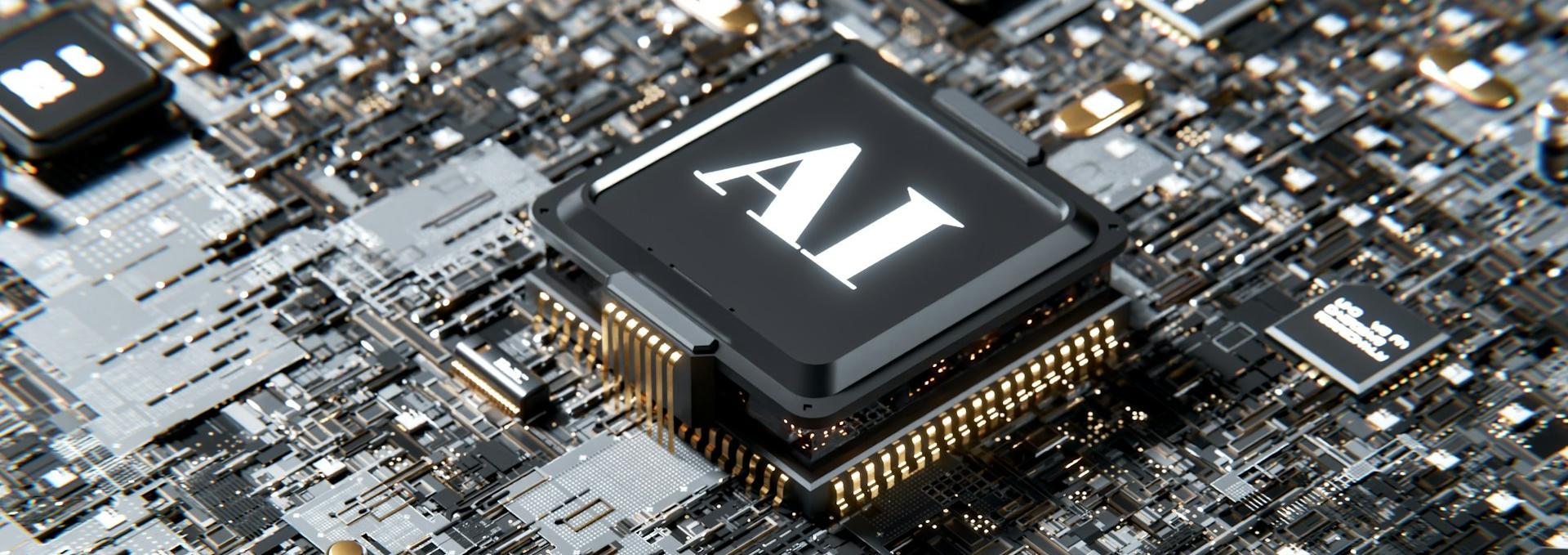 a computer chip with the letter a on top of it